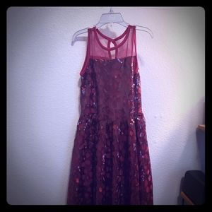 Girls red sequins dress